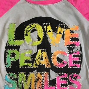 NEW 💕 Girls Fun Tee with Glitter Letters